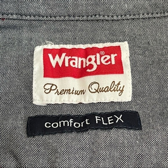 Wrangler Premium Quality Comfort Flex Red Shirt Button Up Western Ranch Size 2XL - Picture 3 of 10
